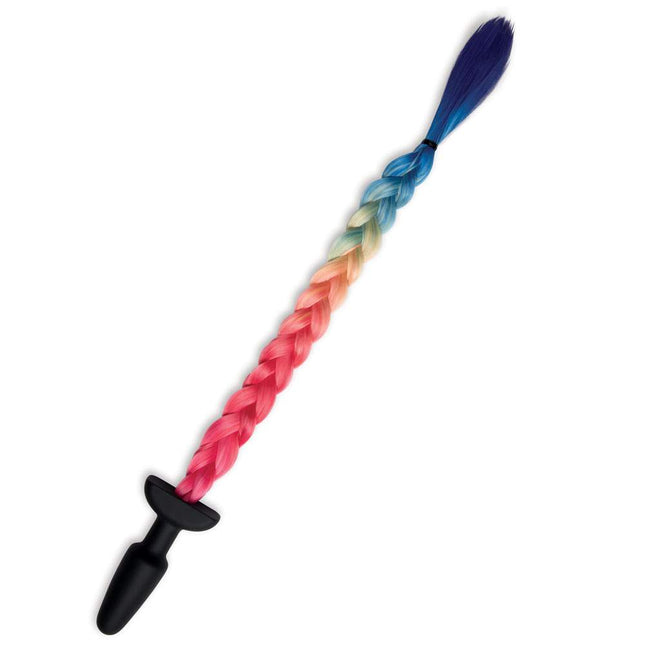 WhipSmart Furry Tales Silicone Rainbow Tail Straight View