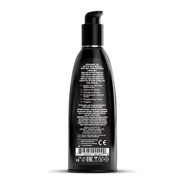 Wicked Hybrid Water & Silicone Blended Lubricant Back