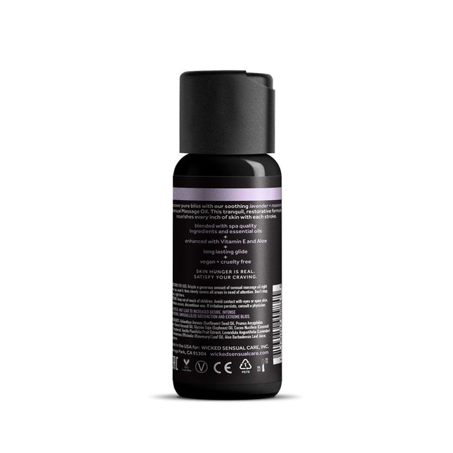 Wicked Sensual Massage Oil - Lavender + Rosemary Rear