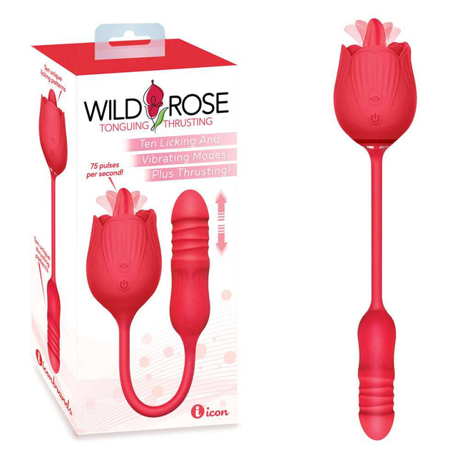 Wild Rose Lick & Thrust Rose Vibrator Toy