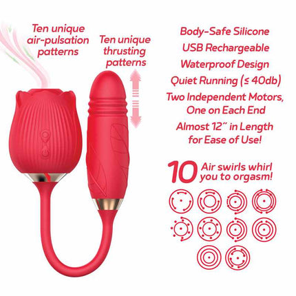 Wild Rose Suction Thruster Vibrator Features