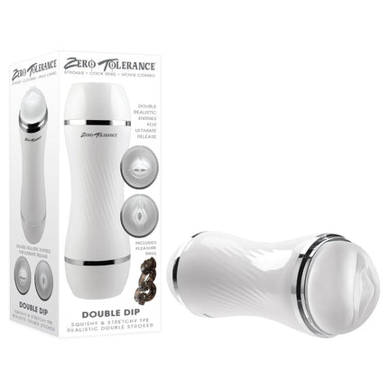 Zero Tolerance DOUBLEDIP 21.2cm Double Ended Stroker Clear White