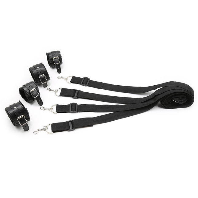 Zoomed out photo of Black Leather Restraints