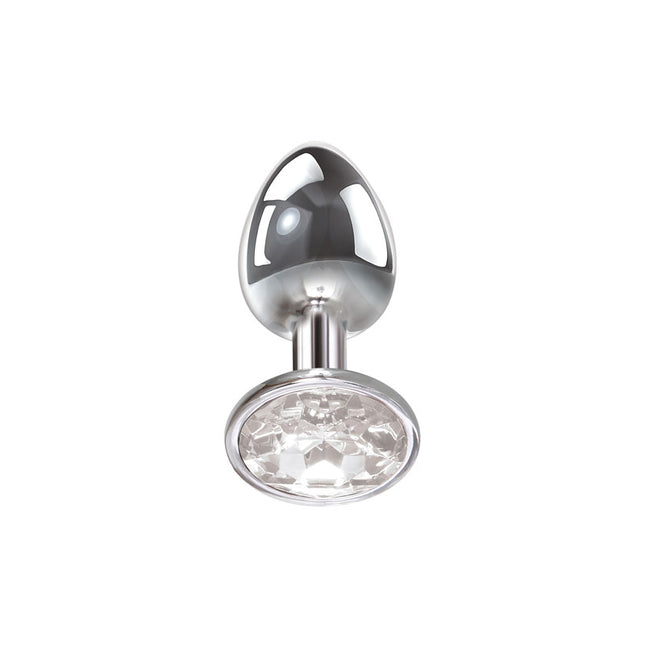 upside down Silver anal butt plug