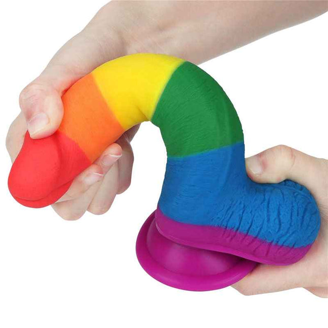 Flexible Pride Rainbow Dildo